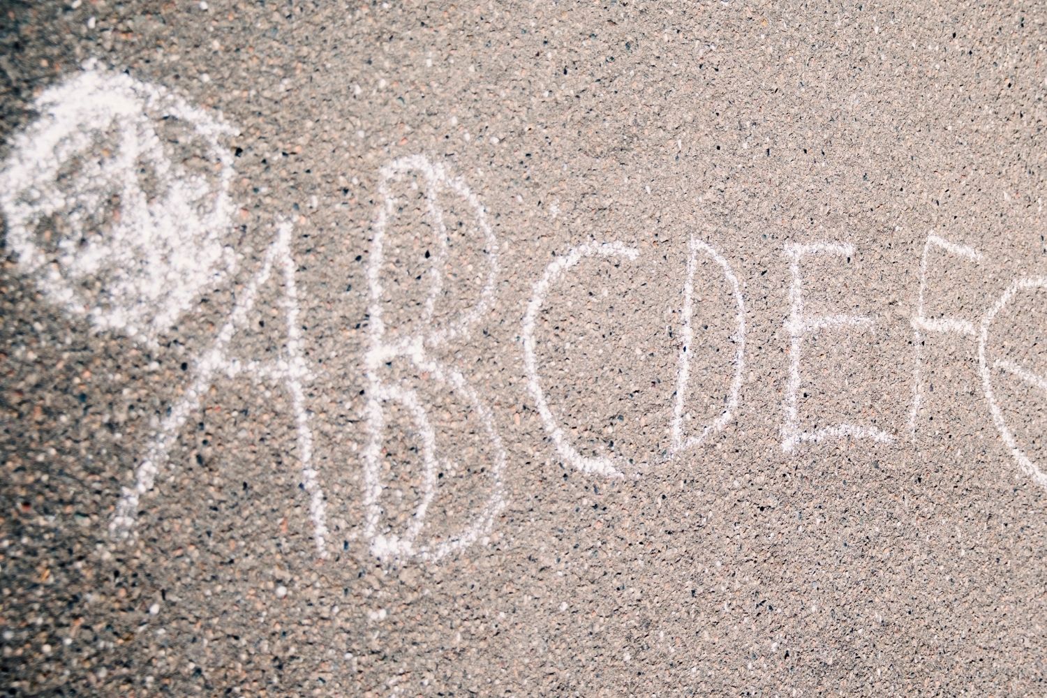 Bogstaver Skolegård Kridt KH